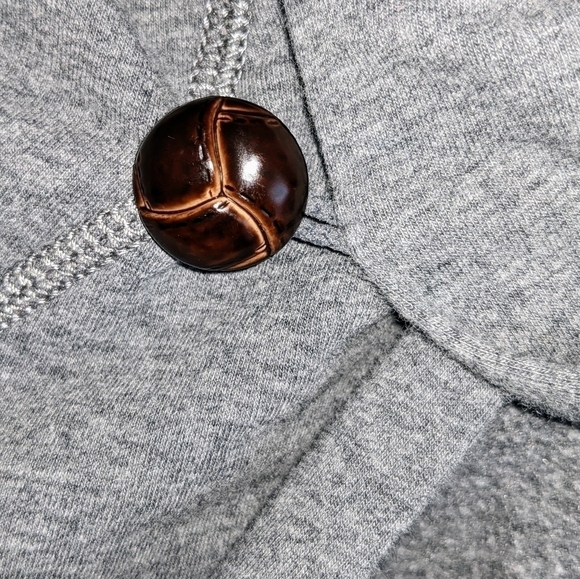 Eddie Bauer Grey Pullover V-Neck Sweatshirt with Front Pouch - Picture 3 of 7